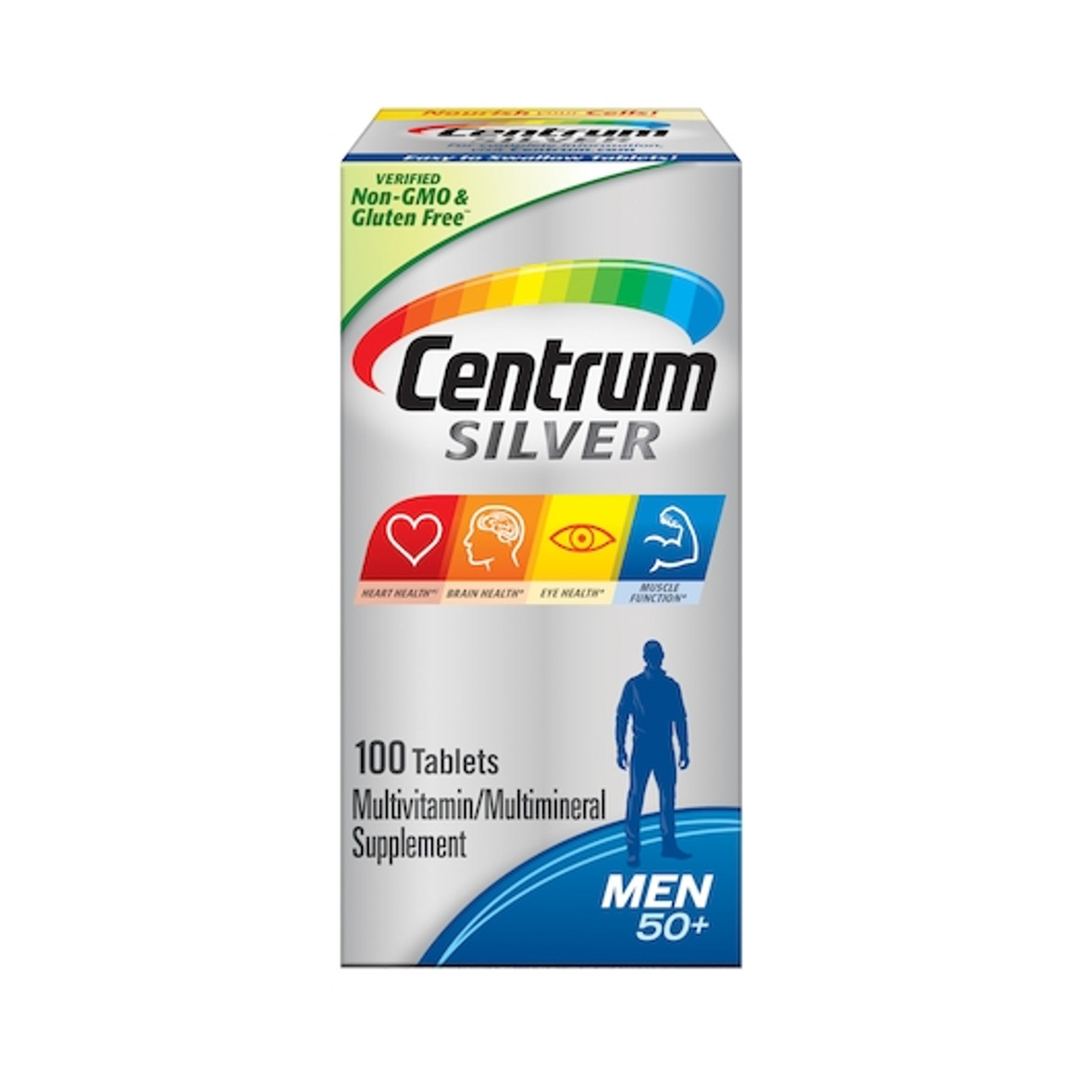 Centrum Silver Mens Flex 50+ Multivitamin, 100 Tablets, 12 Per Case