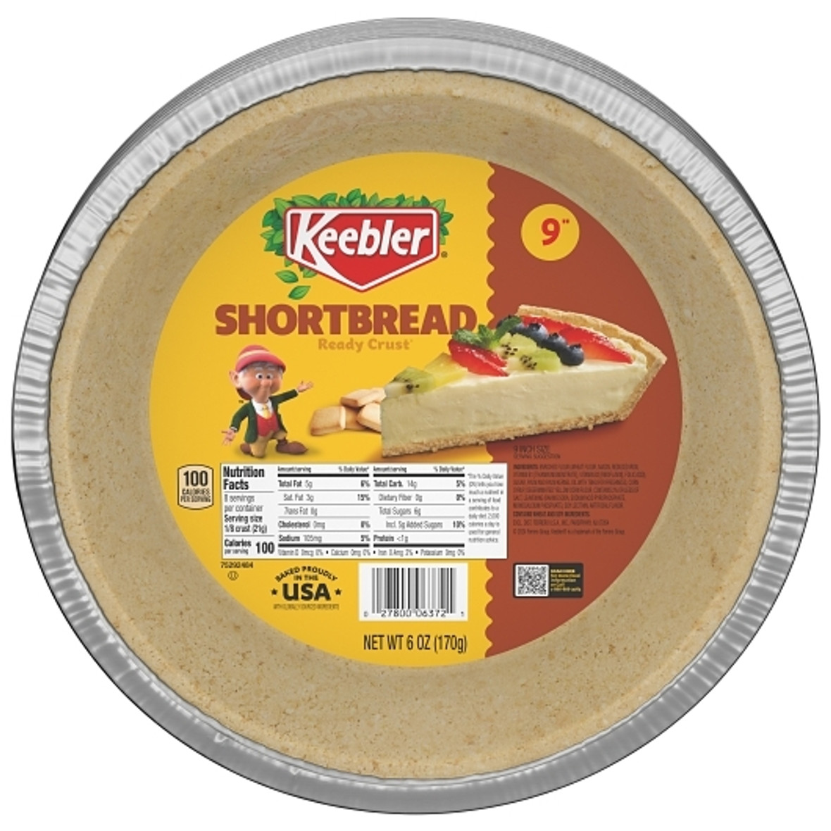 Keebler Ready Crust Shortbread Pie Crust 9  , 6 Ounce, 12 Per Case Keebler Ready Crust Shortbread Pie Crust 9  , 6 Ounce, 12 Per Case