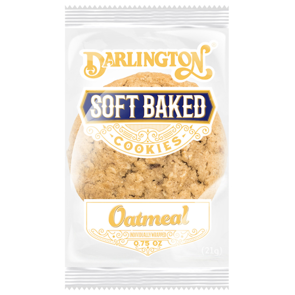 Darlington Oatmeal Soft and Chewy Cookies - Individually Wrapped, 0.75 Ounce, 216 Per Case