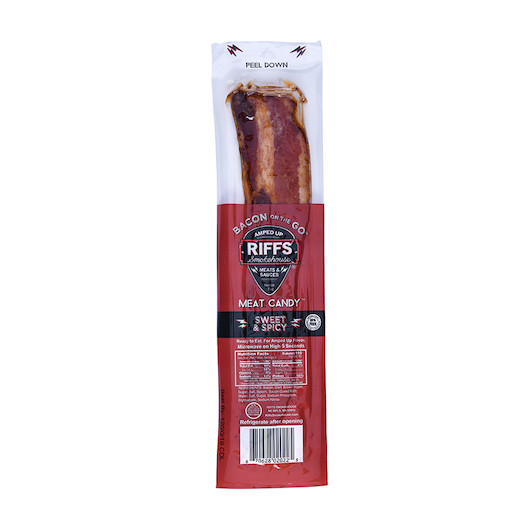 Riffs Smokehouse Bacon Sweet and Spicy, 0.7 Ounces, 144 Per Case