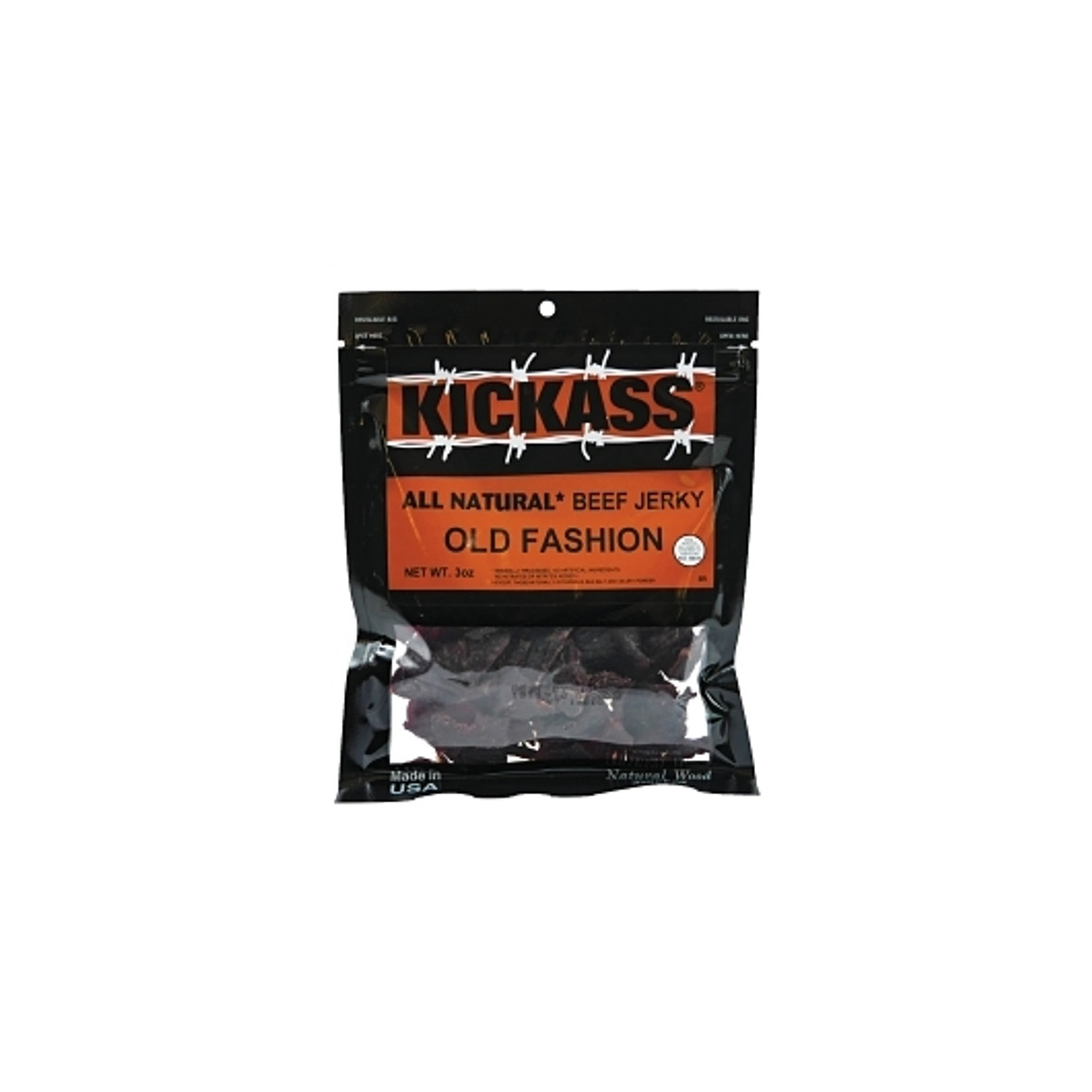 Kickass Beef Jerky Sweet & Savory All Natural Beef Jerky, 3 Ounce, 24 Per Case Kickass Beef Jerky Sweet & Savory All Natural Beef Jerky, 3 Ounce, 24 Per Case