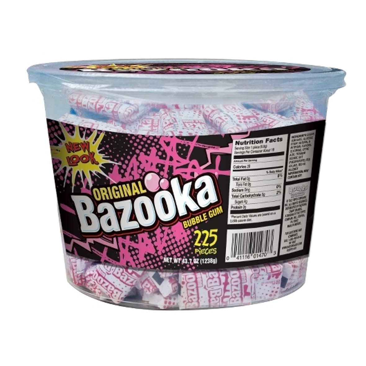 Bazooka Original Bubble Gum 225 Pieces, 47.6 Ounce, 6 Per Case Bazooka Original Bubble Gum 225 Pieces, 47.6 Ounce, 6 Per Case