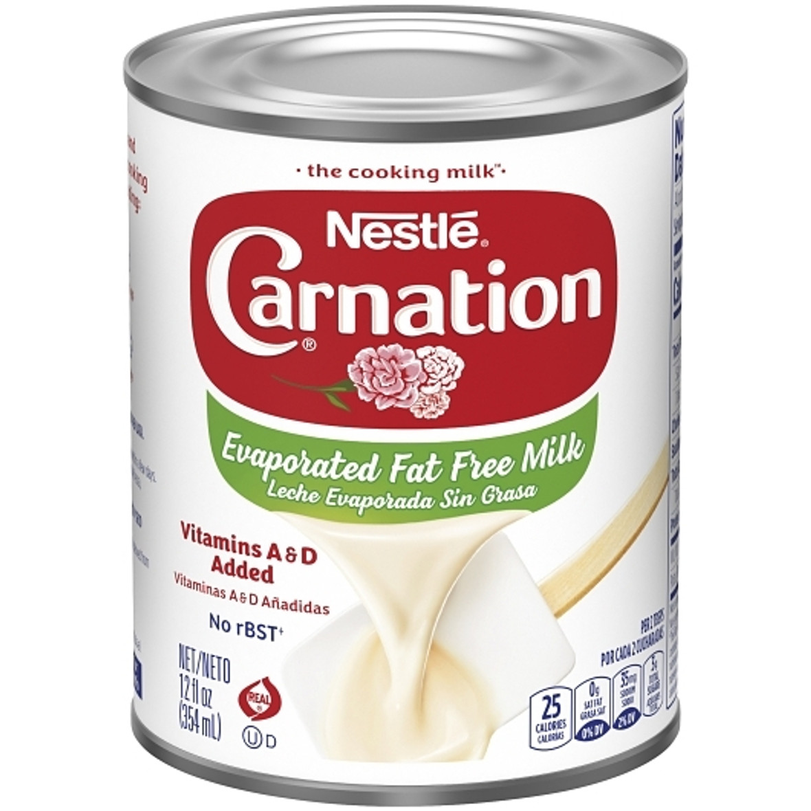 Carnation Nestle Evaporated Fat Free Milk, 12 Fluid Ounces, 24 Per Case