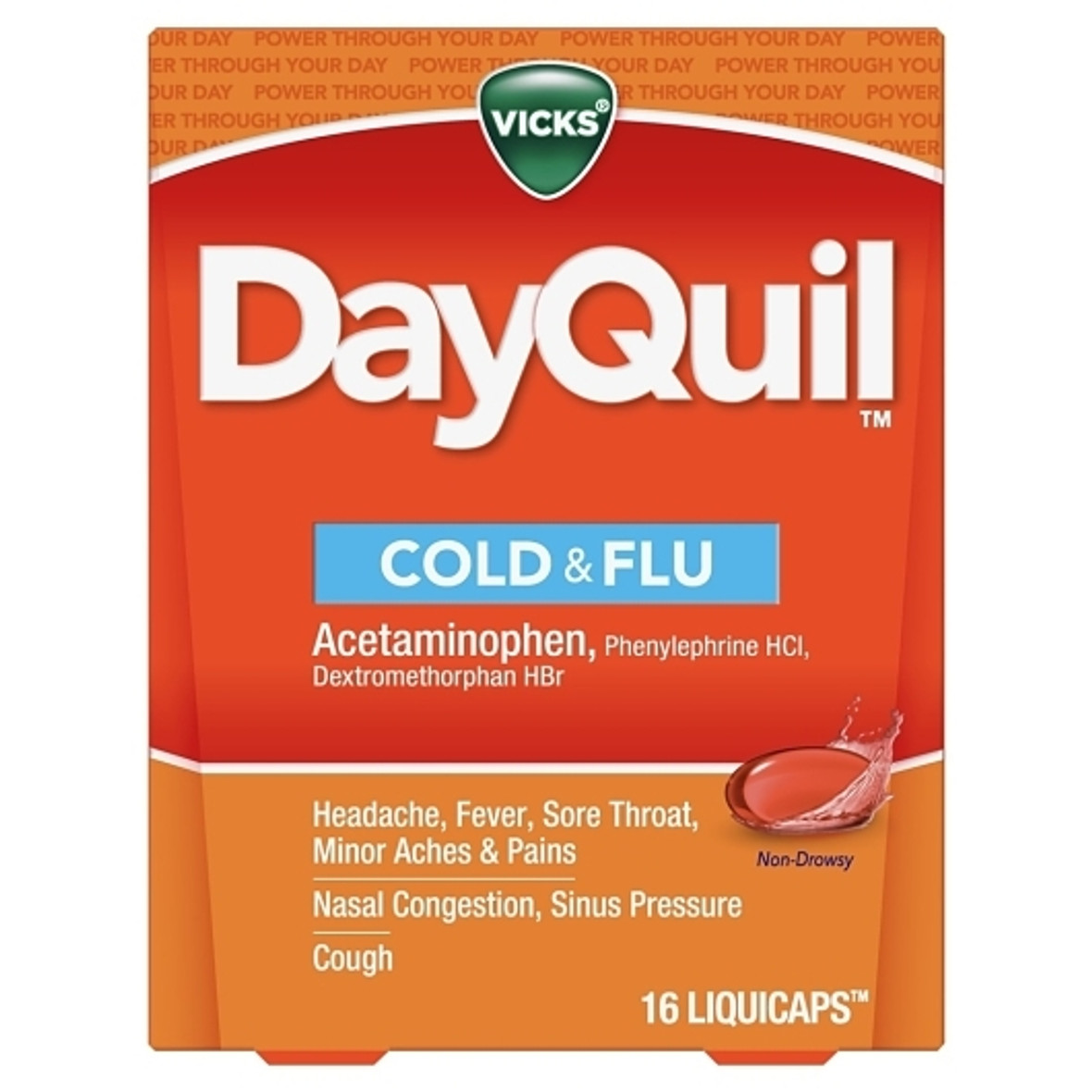 Vicks Liquicaps Dayquil, 16 Count, 6 Per Pack, 4 Per Case