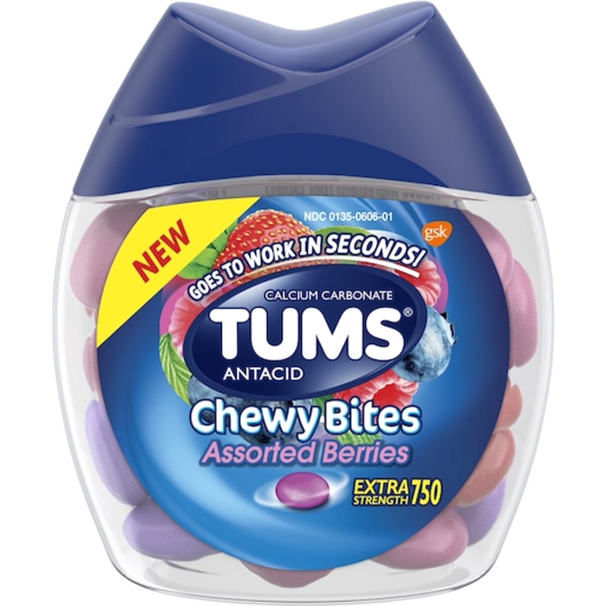 Tums Assorted Berry Chewy Bites, 32 Each, 3 Per Pack, 8 Per Case