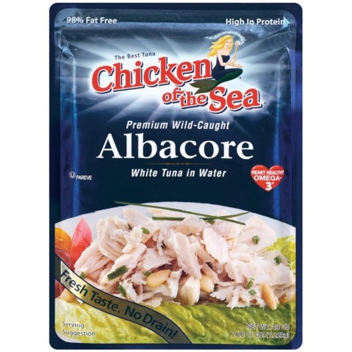 Chicken Of The Sea White Albacore Tuna Chunks, 43 Ounces, 6 Per Case Chicken Of The Sea White Albacore Tuna Chunks, 43 Ounces, 6 Per Case