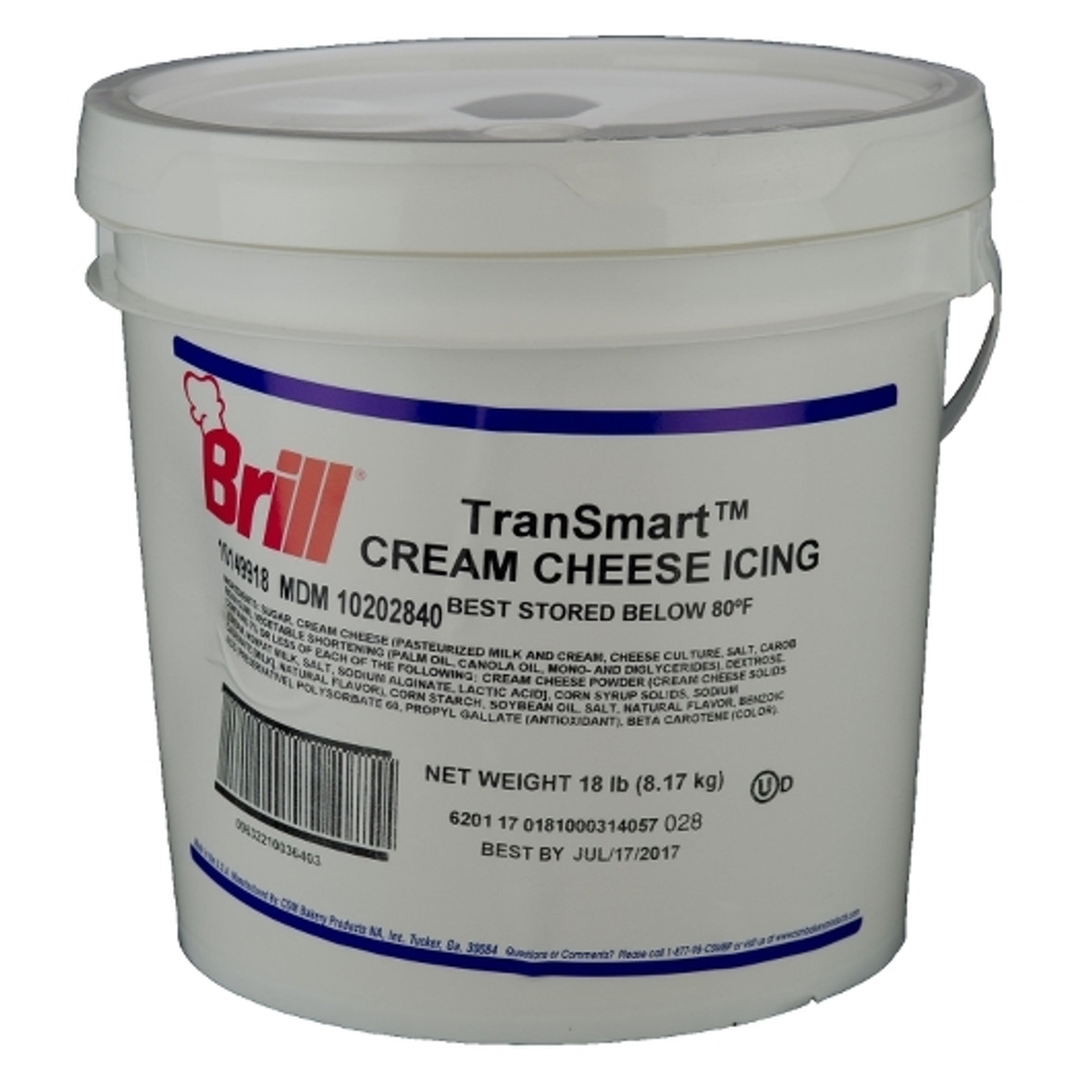 Brill Transmart Cream Cheese Icing, 18 Pounds Brill Transmart Cream Cheese Icing, 18 Pounds