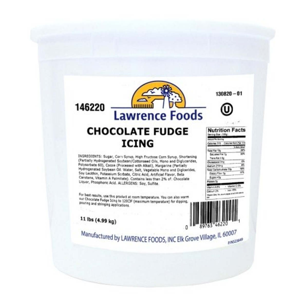 Lawrence Foods Chocolate Fudge Icing, 11 Pounds, 2 Per Case Lawrence Foods Chocolate Fudge Icing, 11 Pounds, 2 Per Case