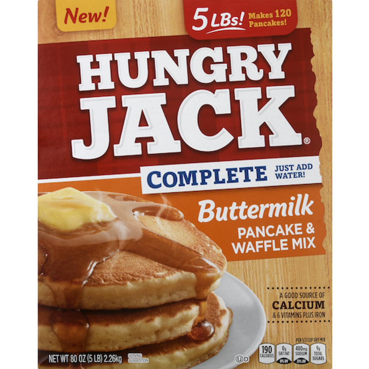 Hungry Jack Complete Buttermilk Pancake Mix, 80 Ounce, 6 Per Case
