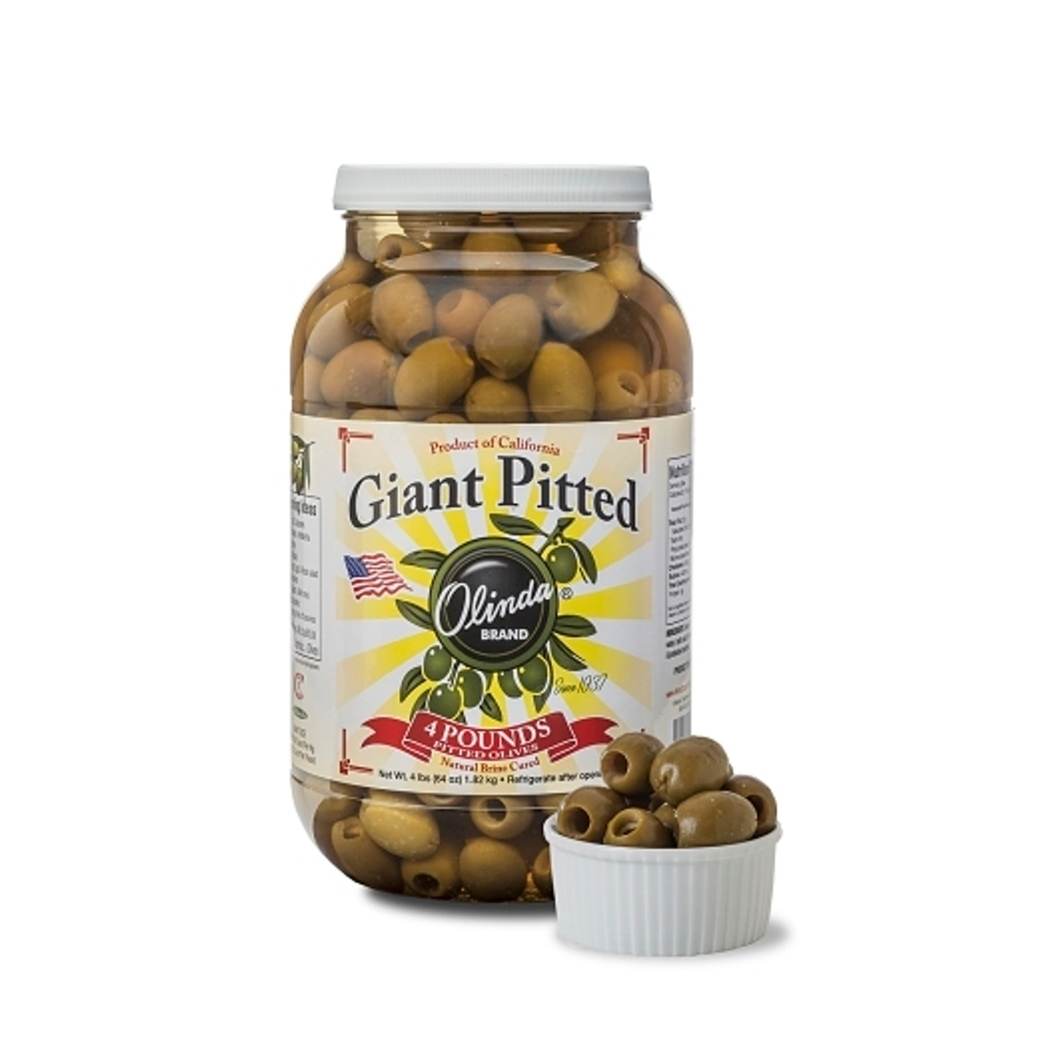 Olinda California Queen Pitted Olives Bulk, 1 Gallon, 4 Per Case