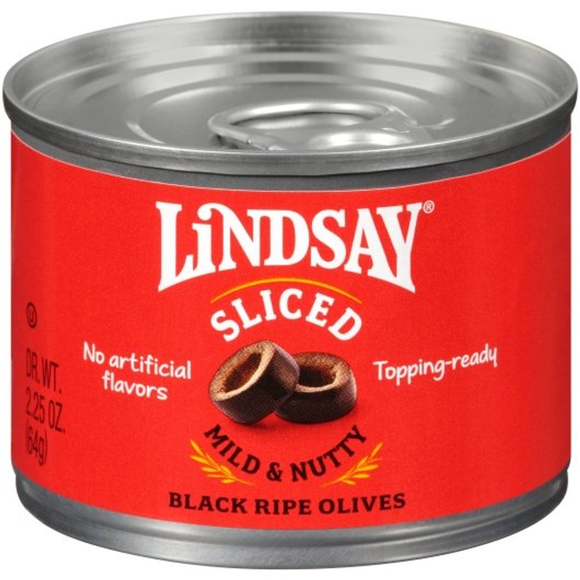 Lindsay Sliced Ripe Domestic Olives Canned, 2.25 Ounce, 24 Per Case