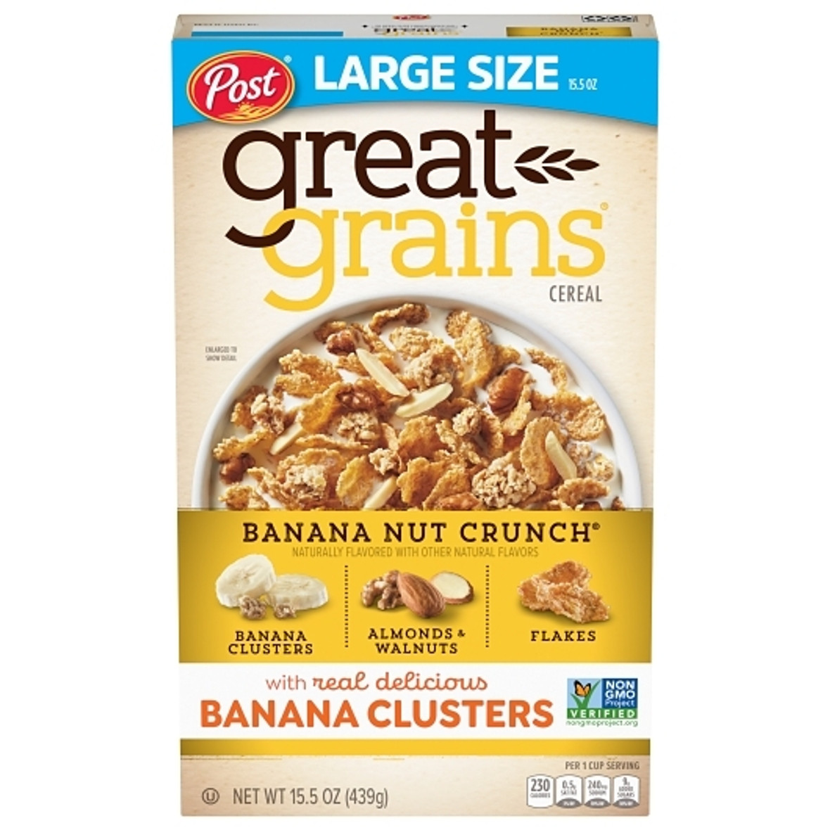 Post Banana Nut Crunch Cereal, 15.5 Ounce, 12 Per Case