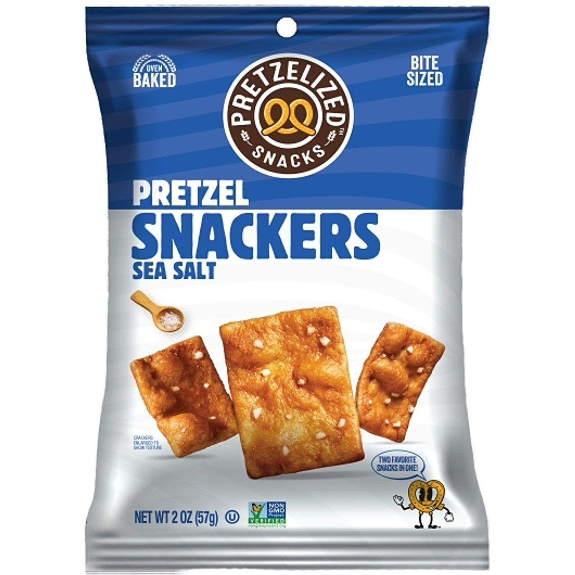 Pretzelized Snacks Sea Salt Snackers Crackers, 2 Ounce, 64 Per Case