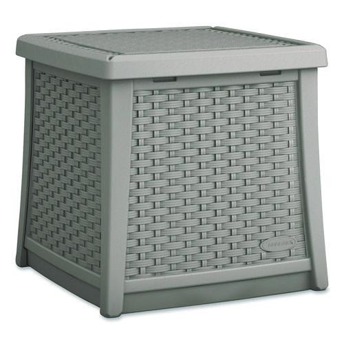 Elements End Table with Storage, Square, 18.75w x 18.75d x 18h, Dove Gray Top, Dove Gray Base