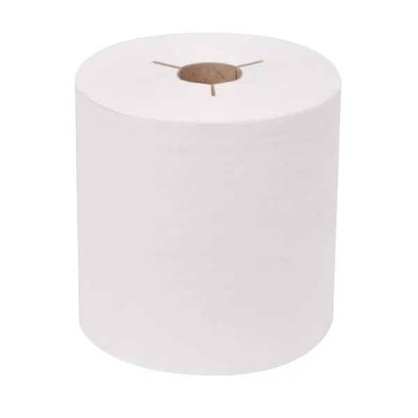 Renown Hardwound Controlled Bright White Paper Towels, 8 In, 6 Rolls Per Carton