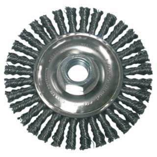 Anchor Brand Stringer Bead Wheel Brush, 4" x 3/16", 0.02 in, Carbon Steel, 5 Per Box