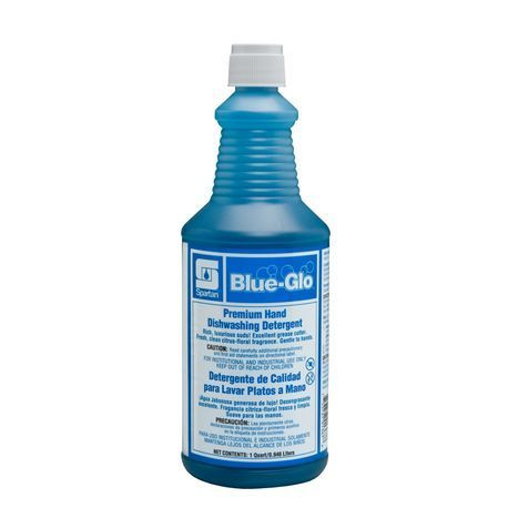 Spartan Blue Glo Dishwashing Detergent Fresh Scent, 1 Quart, 12 Per Case