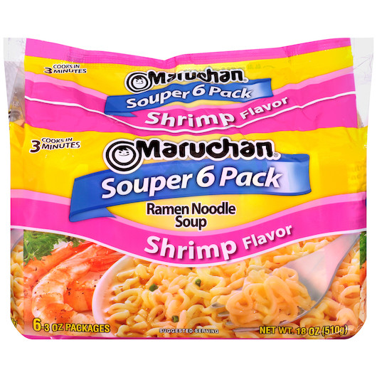 Maruchan Shrimp Flavored Ramen Noodle Soup, 18 Ounce, 4 Per Case