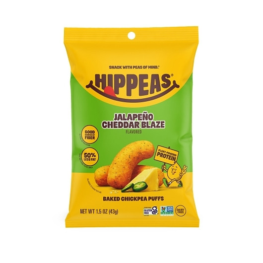 Hippeas Non-Gmo Jalapeno Cheddar Blaze Puffs, 1.5 Ounce, 12 Per Case