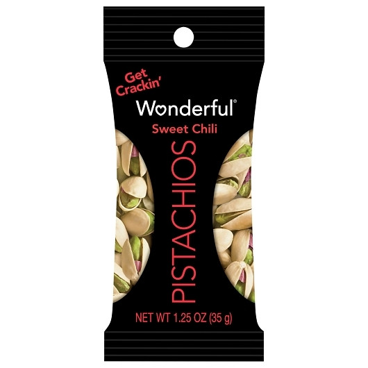 Wonderful Pistachios Sweet Chili Pistachios, 1.25 Ounce, 12 Per Pack, 12 Per Case