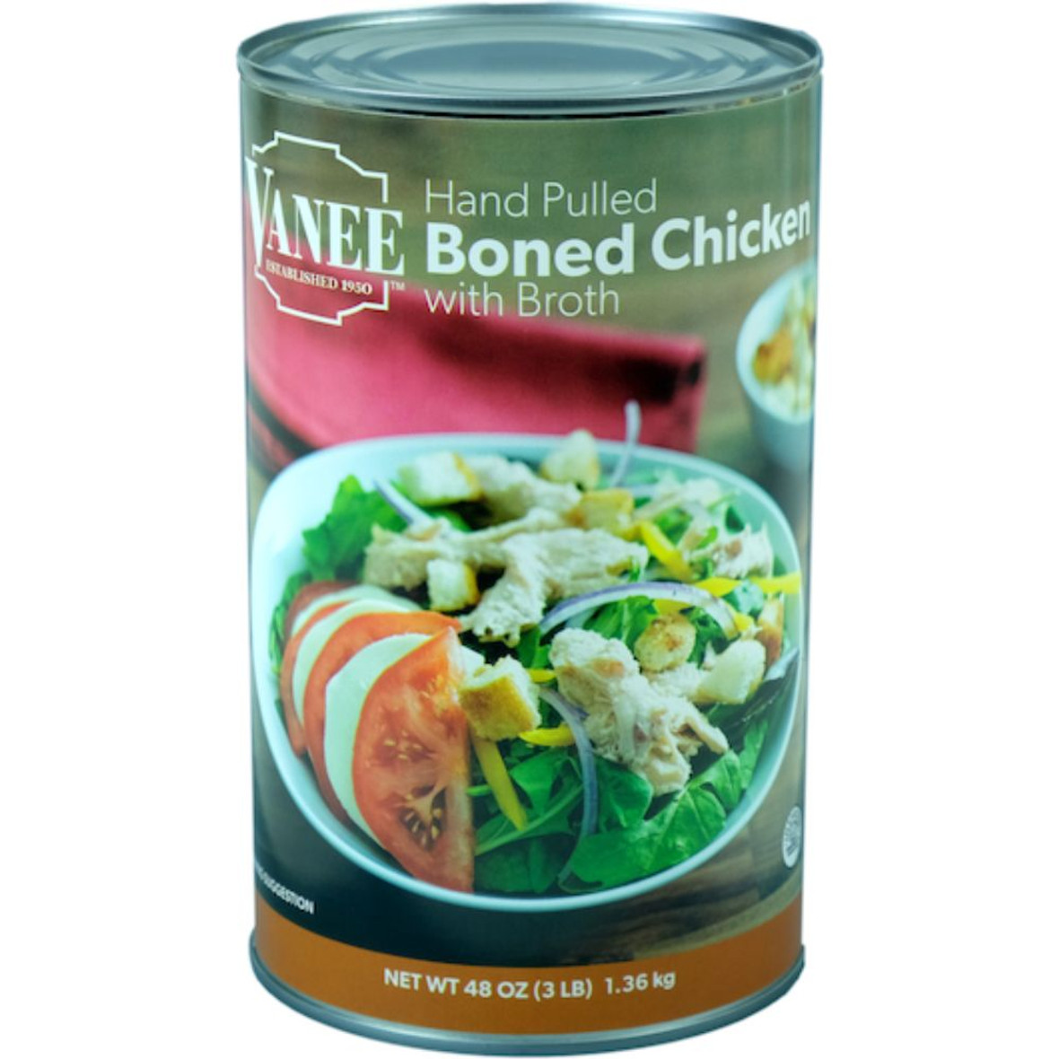 Vanee Boned Chicen with Broth, 48 Ounce Cans