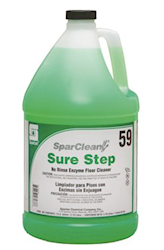 Spartan SparClean Sure Step Enzyme Floor Cleaner, Clean Scent, 1 Gal/4CT