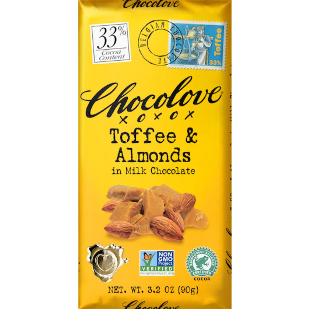 Chocolove Toffee & Almonds in Milk Chocolate