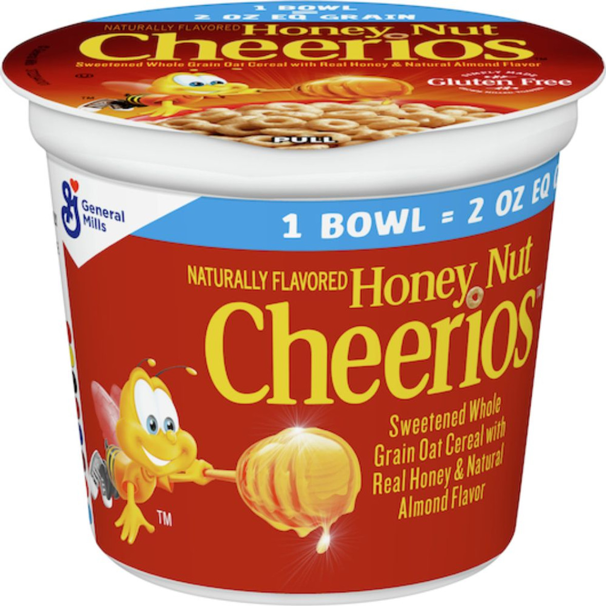 General Mills Cereals Honey Nut Cheerios Single Serve Cup Cereal Gluten Free