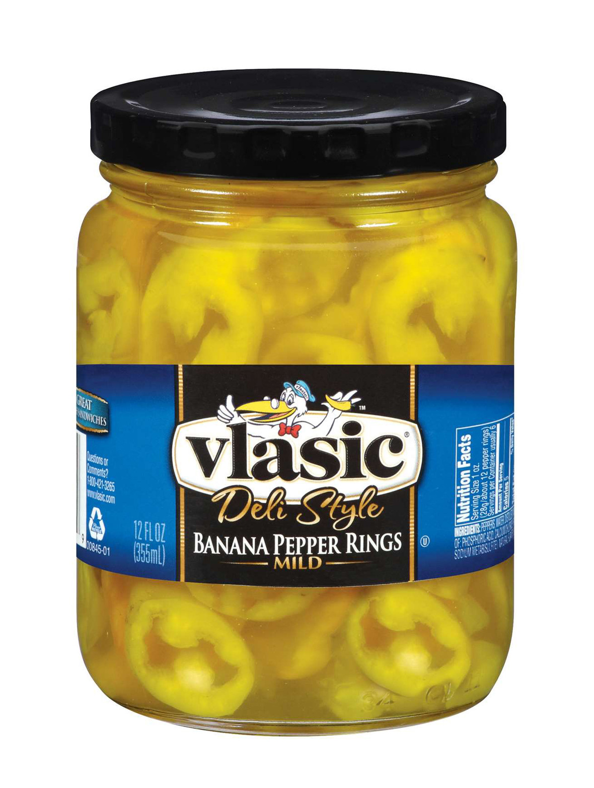 Vlasic Deli Style Banana Pepper Rings, Mild