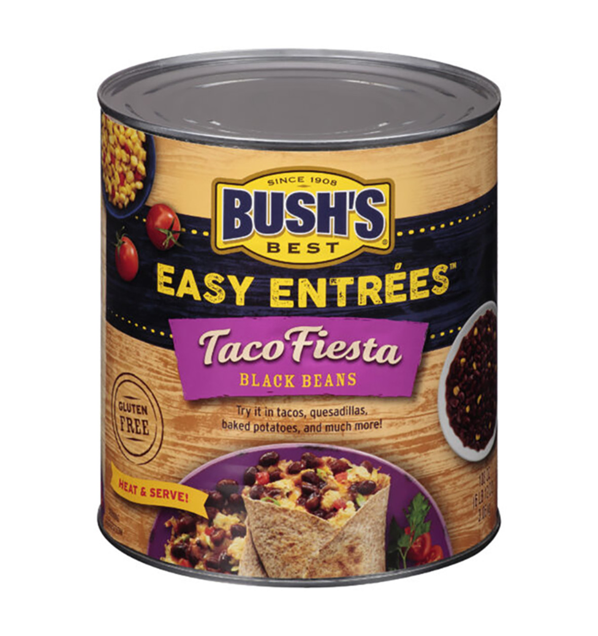 Bush's Taco Fiesta Black Beans, 108 Ounce