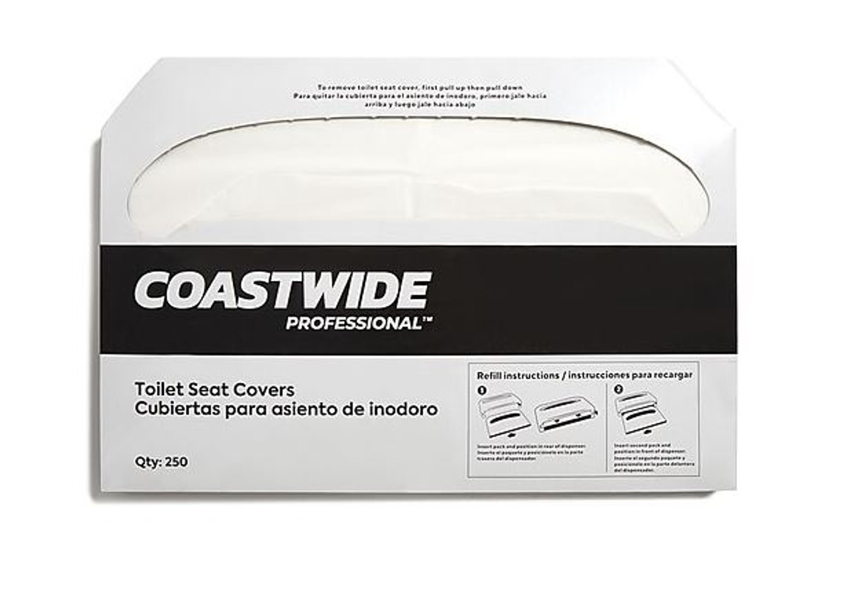 Coastwide Professional Toilet Seat Covers, 0.87" x 10.43"