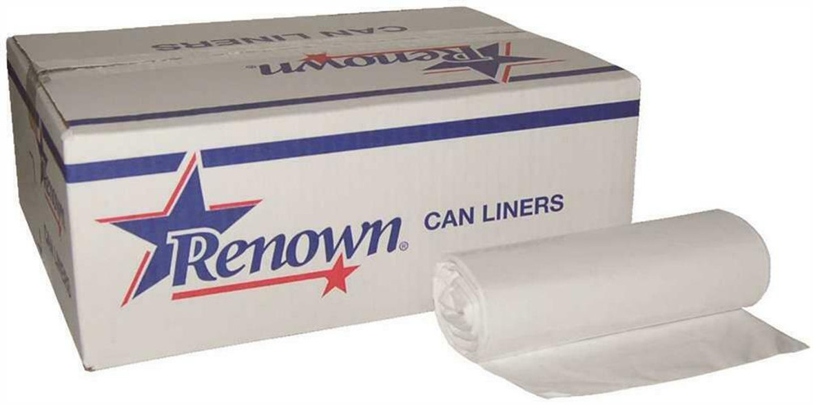 Renown Can Liner Clear 24" x 32" 15 Gal .45Mil Low Density (500 Count)