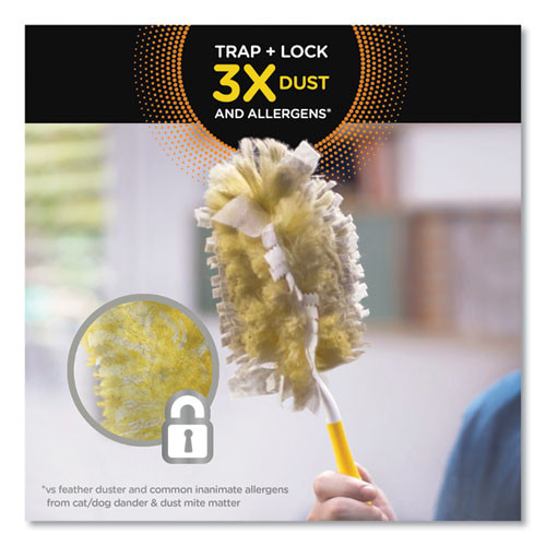 Swiffer Heavy Duty Dusters Refill, Dust Lock Fiber, Yellow, 6/Box, 4 Box/Carton