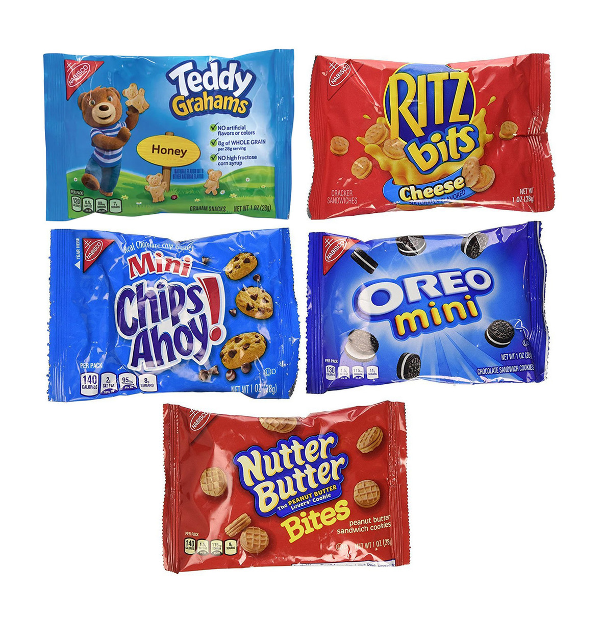 Nabisco Cookie And Cracker Classic Mix, Assorted Flavors, 1 Oz Pack, 40 Packs/Box