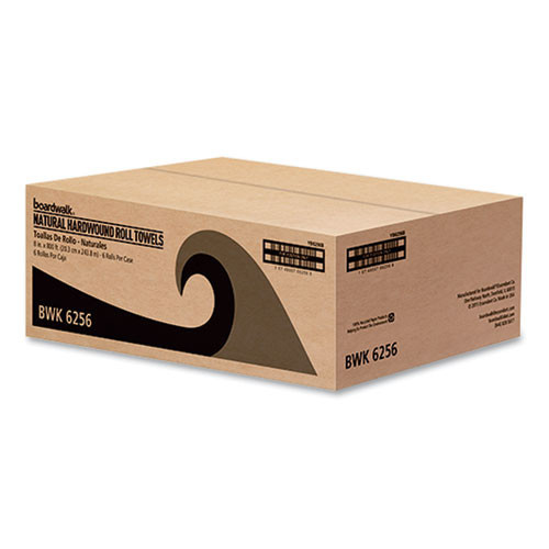 Hardwound Paper Towels, Nonperforated 1-ply Natural, 800 Ft, 6 Rolls/carton