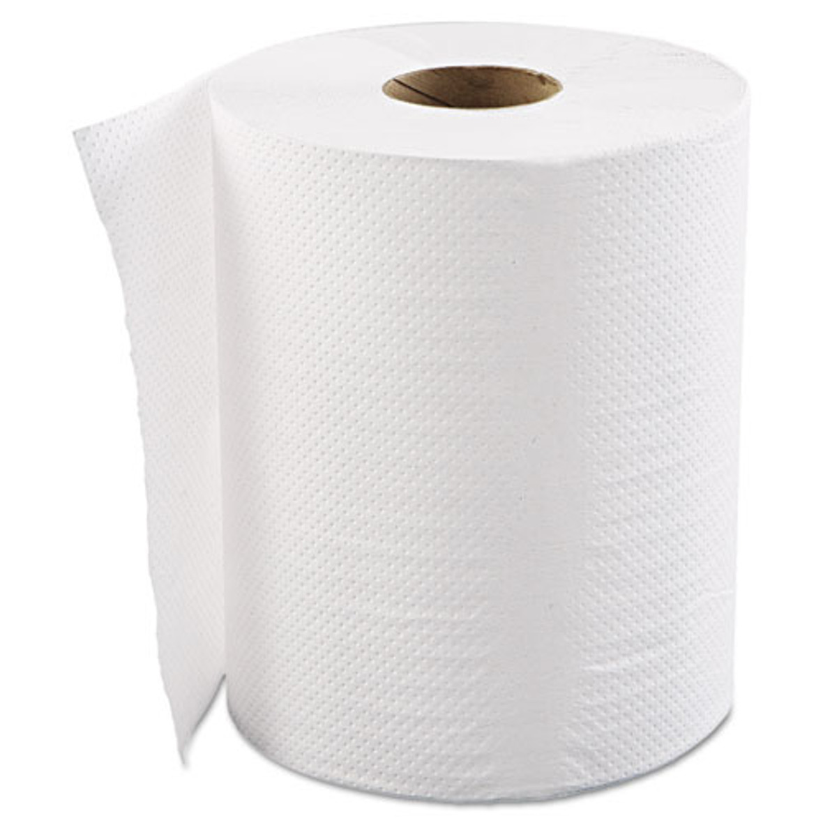 Hardwound Roll Towels, 1-ply, White, 8" X 600 Ft, 12 Rolls/carton