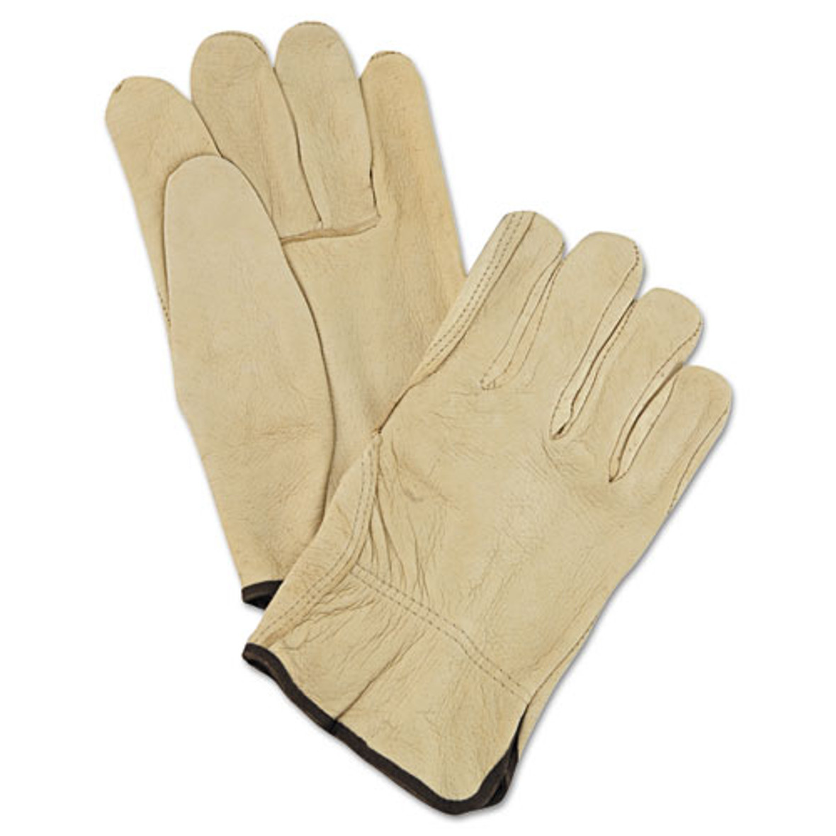 MCR™ Safety Unlined Pigskin Driver Gloves, Cream, Large