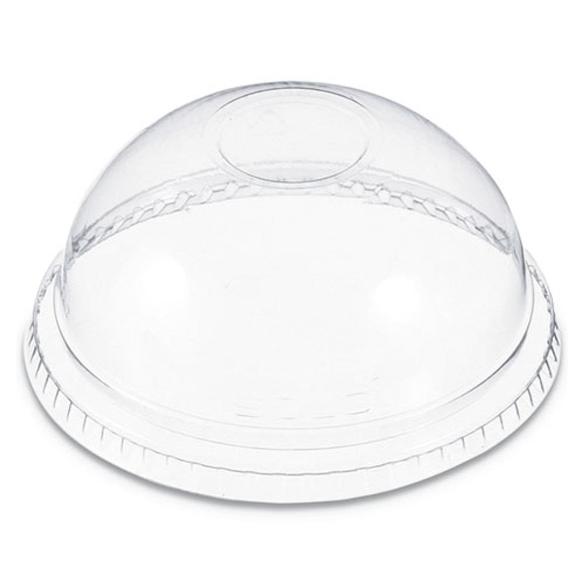 Plastic Dome Lid, No-hole, Fits 9 Oz To 22 Oz Cups, Clear, 100/sleeve, 10 Sleeves/carton