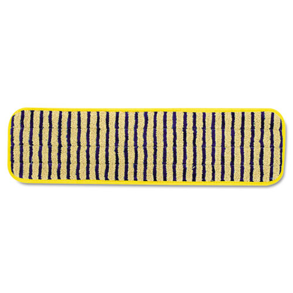 Microfiber Scrubber Pad, Vertical Polyprolene Stripes, 18", Yellow, 6/carton