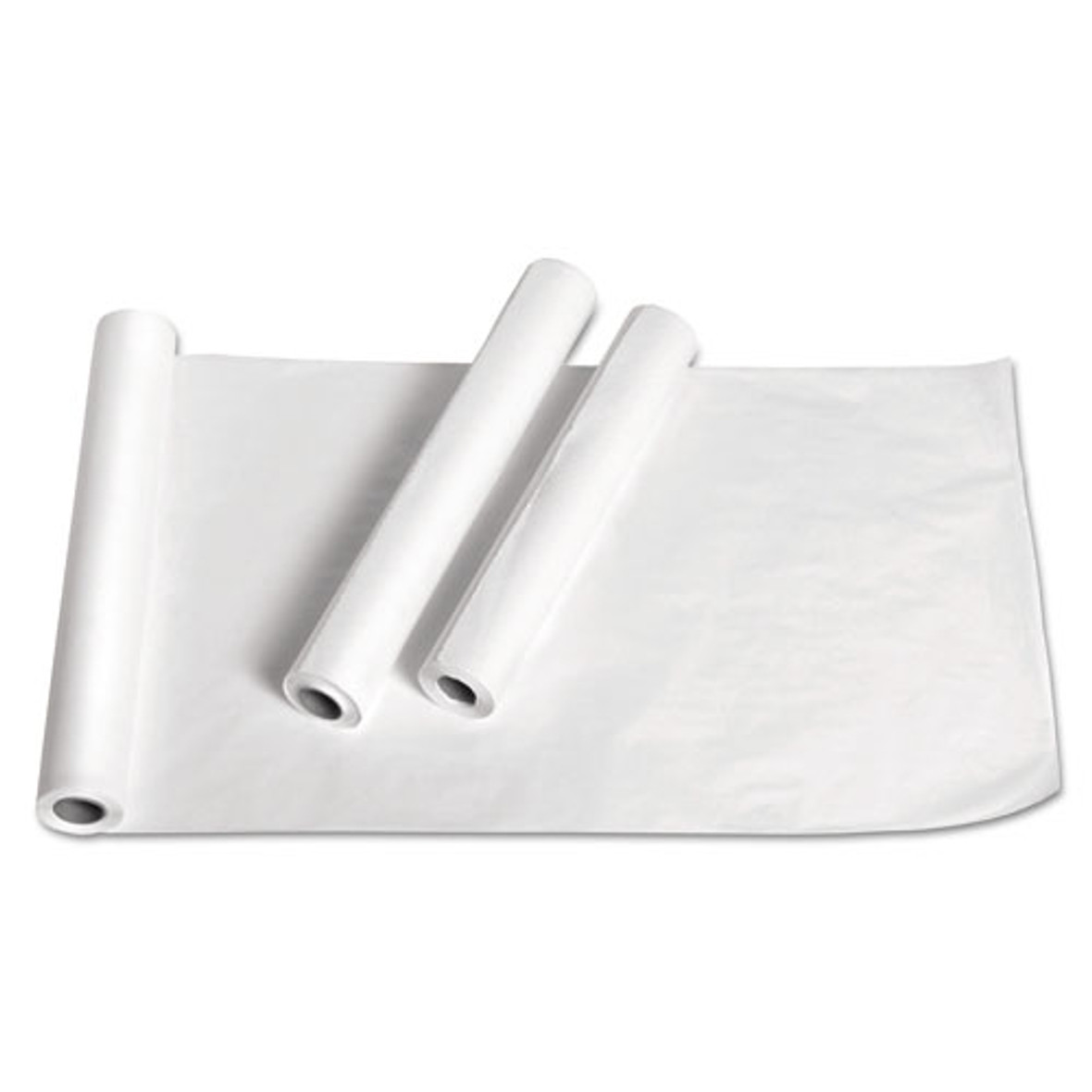 Exam Table Paper, Deluxe Crepe, 18" X 125 Ft, White, 12 Rolls/carton