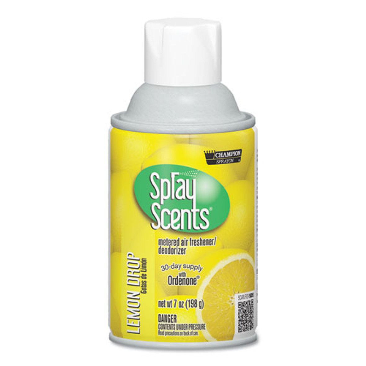 Sprayscents Metered Air Freshener Refill, Lemon, 7 Oz Aerosol, Spray 12/carton