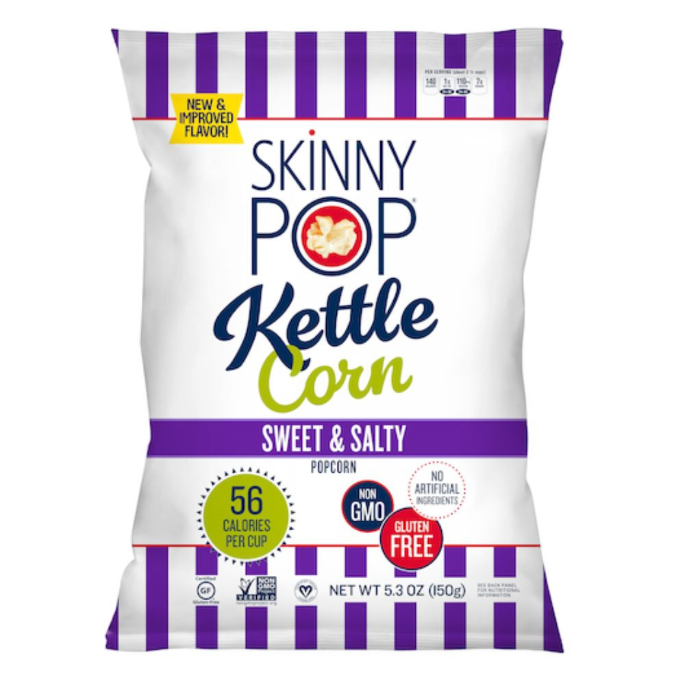 SkinnyPop Kettle Corn Sweet And Salty Popcorn, 5.3 Ounces (Pack of 12)