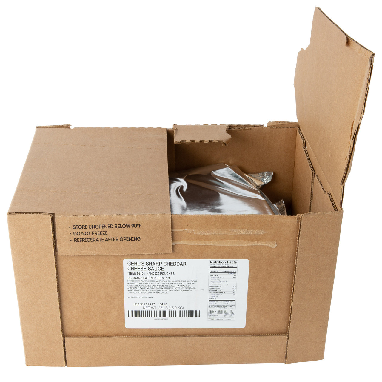 Gehl's Sharp Cheddar Cheese Sauce, 140 Oz (Pack of 4)