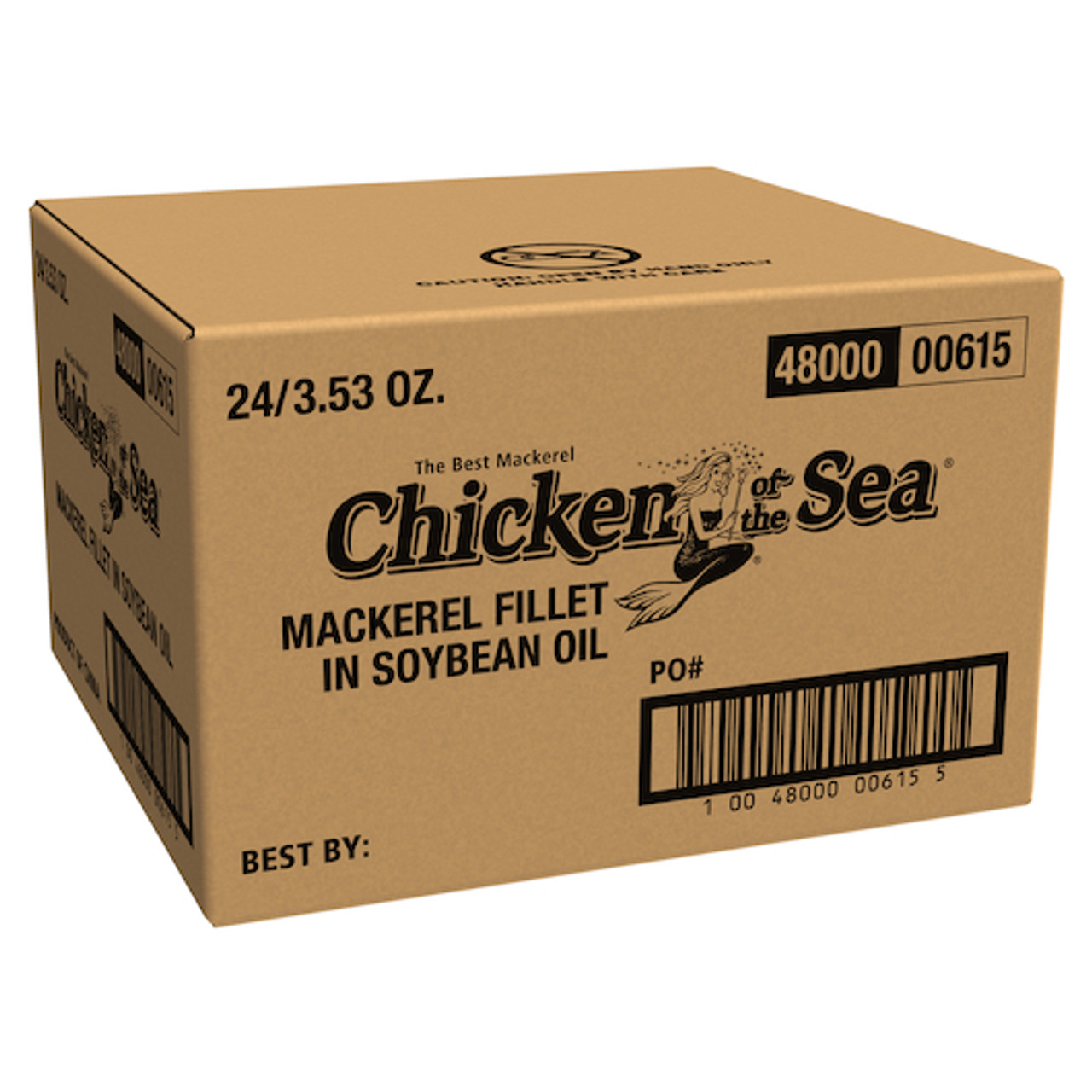 Chicken of the Sea Mackerel Fillet in Soybean Oil, 3.53 Ounce Pouch, 24