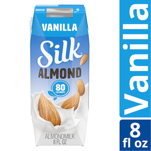 Silk Aseptic Vanilla Almond Milk, 8 Fluid Ounces, 18 Per Case