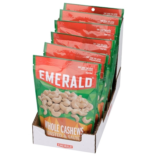 Emerald Cashews Whole Roasted And Salted, 5 Ounce, 6 Per Case