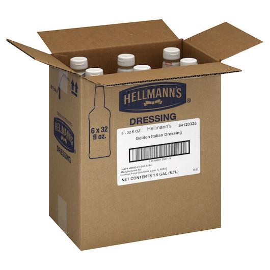 Hellmann s Classics Italian Salad Bar Dressing Bottle, 32 Fluid Ounce, 6  Per Case
