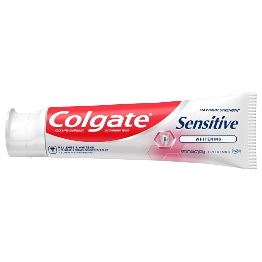 Colgate Maximum Strength Sensitive Whitening Toothpaste, 6 Ounces, 24 ...