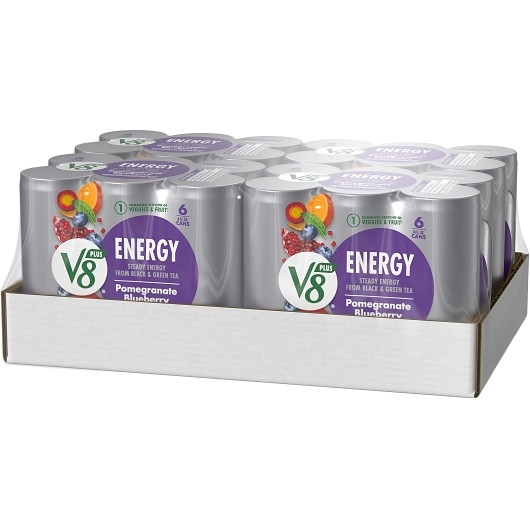 V8 Energy Pomegranate Blueberry, 48 Fluid Ounces, Per Case