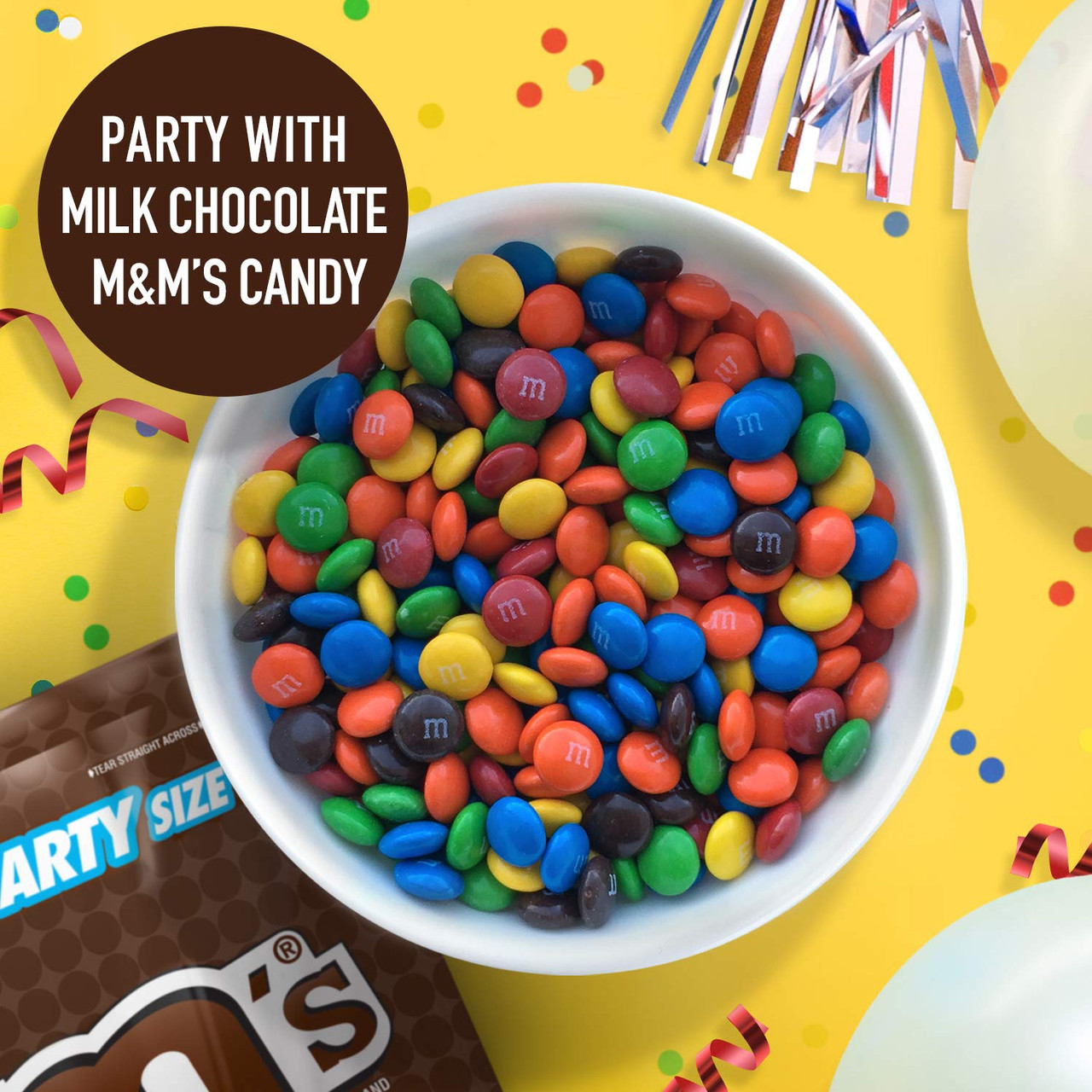 My M&Ms Milk Chocolate Brown Bulk Candy In Resealable Pack For Buffet,  Birthday Parties, Theme Meetings, Tasty Snacks For Diy Party, Edible Decor,  Fun Snacks, Brown, 32 Oz 